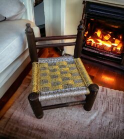 Low Back Low Leg Punjabi Stool Cultural Wooden Furniture