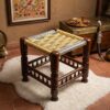 Wooden stylish stool for living room in Pakistan
